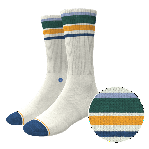 The Retro Actives - Shinesty Retro Stripe Heel Hammock Crew Socks  Medium