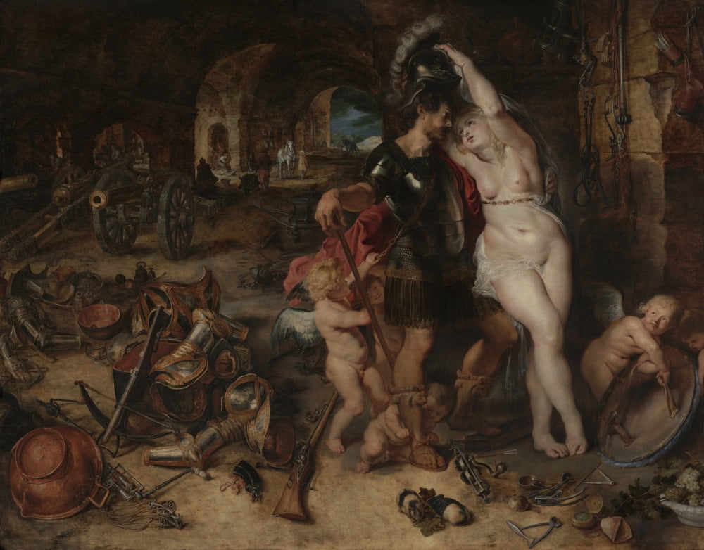 The Return From War Mars Disarmed By Venus Canvas Art - (24 x 18)
