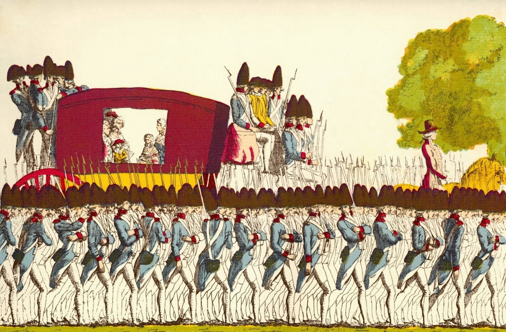 The Return Of The French Royal Family To Paris France 25Th June 1791 From A Contemporary Print Canvas Art - Ken Welsh Design Pics (17 x 11)
