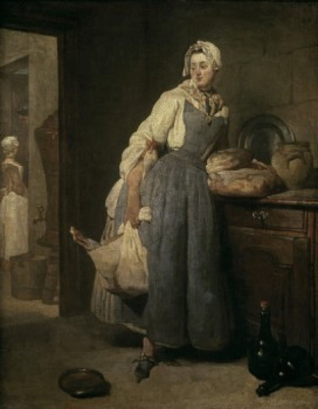 The Return from Market (La Pourvoyeuse) Jean-Simon Chardin (1699-1779 French) Musee du Louvre Paris Canvas Art - Jean-Simeon Chardin (24 x 36)