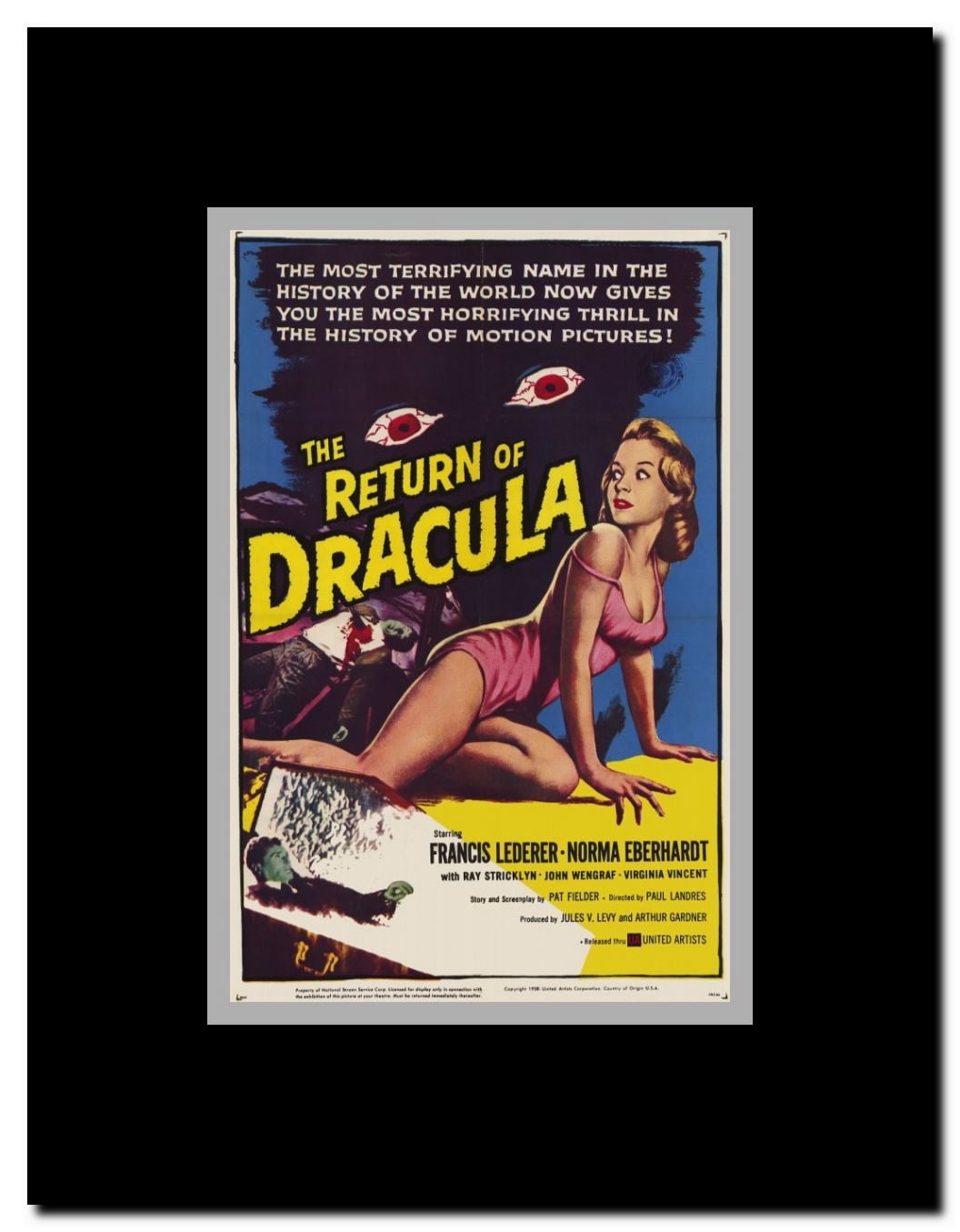 The Return of Dracula Framed Movie Poster