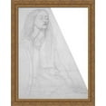 thumbnail image 1 of The Return of Tibullus to Delia: study for Delia 28x34 Large Gold Ornate Wood Framed Canvas Art by Dante Gabriel Rossetti, 1 of 2