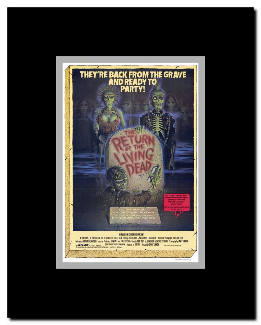 The Return of the Living Dead Framed Movie Poster