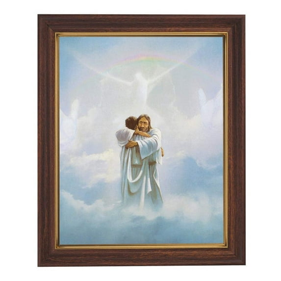The Reunion (Welcome Home) Wood Tone Framed Print