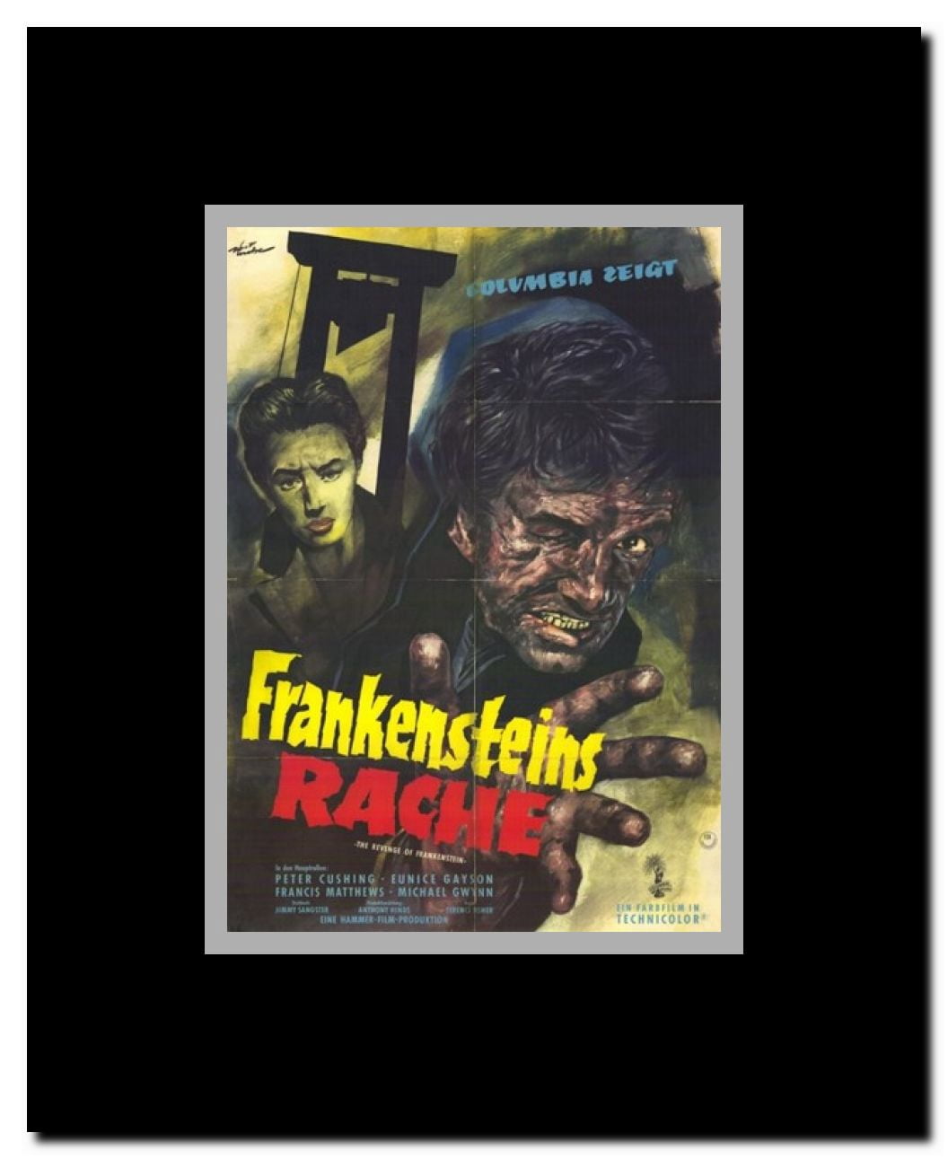 The Revenge of Frankenstein Framed Movie Poster