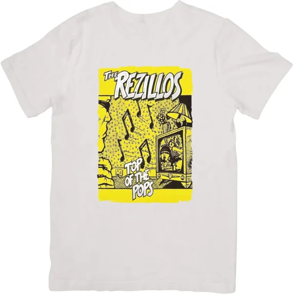 The Rezillos Music Unisex Fit for Men & Women Quality Cotton T-Shirt White.