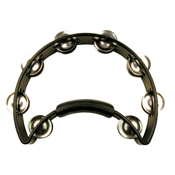 The Rhythm Tech Tambourine Black-Double Row Nickel Jingles