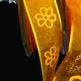 thumbnail image 1 of The Ribbon People Amber Yellow Floral Wire Edged Craft Ribbon 1.5" x 27 Yards, 1 of 1