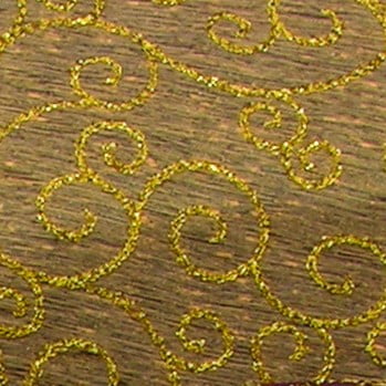 The Ribbon People Amber and Gold Curl Wired Craft Ribbon 2" x 10 Yards