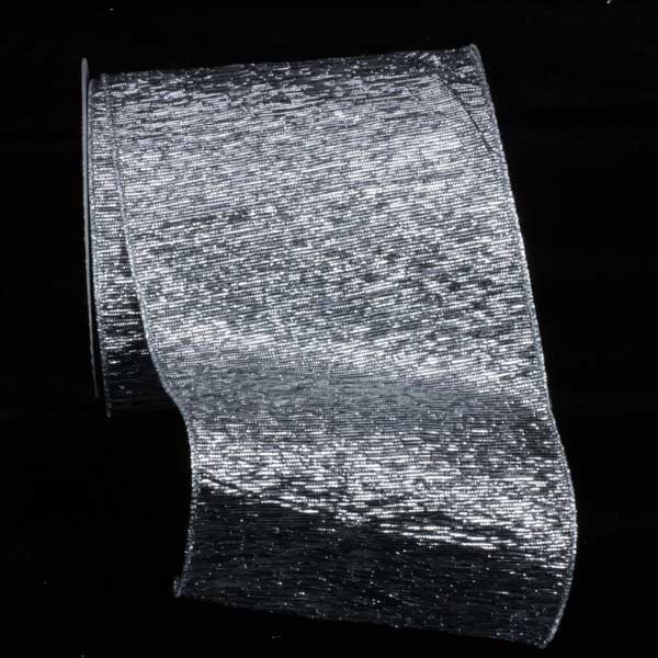 The Ribbon People Antique Silver Solid Wired Craft Ribbon 6" x 20 Yards