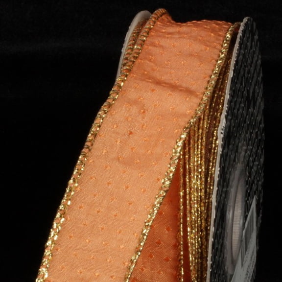 The Ribbon People Beige Mini Diamonds Wired Craft Ribbon 1" x 80 Yards