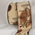 thumbnail image 1 of The Ribbon People Beige and Brown Golf Tapestry Wired Craft Ribbon 3" x 9 Yards, 1 of 1