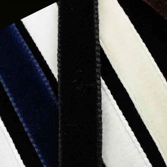 The Ribbon People Black Double Sided Velvet Craft Ribbon 0.25" x 7.5 Yards