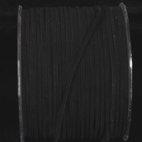 The Ribbon People Black Faux Leather Ribbon Cord 0.25" x 440 Yards