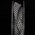 thumbnail image 1 of The Ribbon People Black and White Chevron Wired Craft Ribbon 0.75" x 108 Yards, 1 of 2