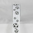 thumbnail image 1 of The Ribbon People Black and White Football Printed Wired Craft Ribbon 1.5" x 27 Yards, 1 of 1