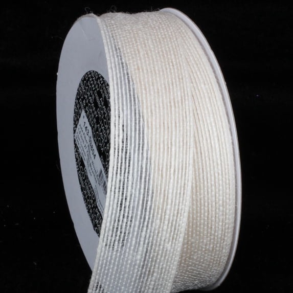 The Ribbon People Bleached White Woven Edge Craft Ribbon 1.5" x 54 Yards