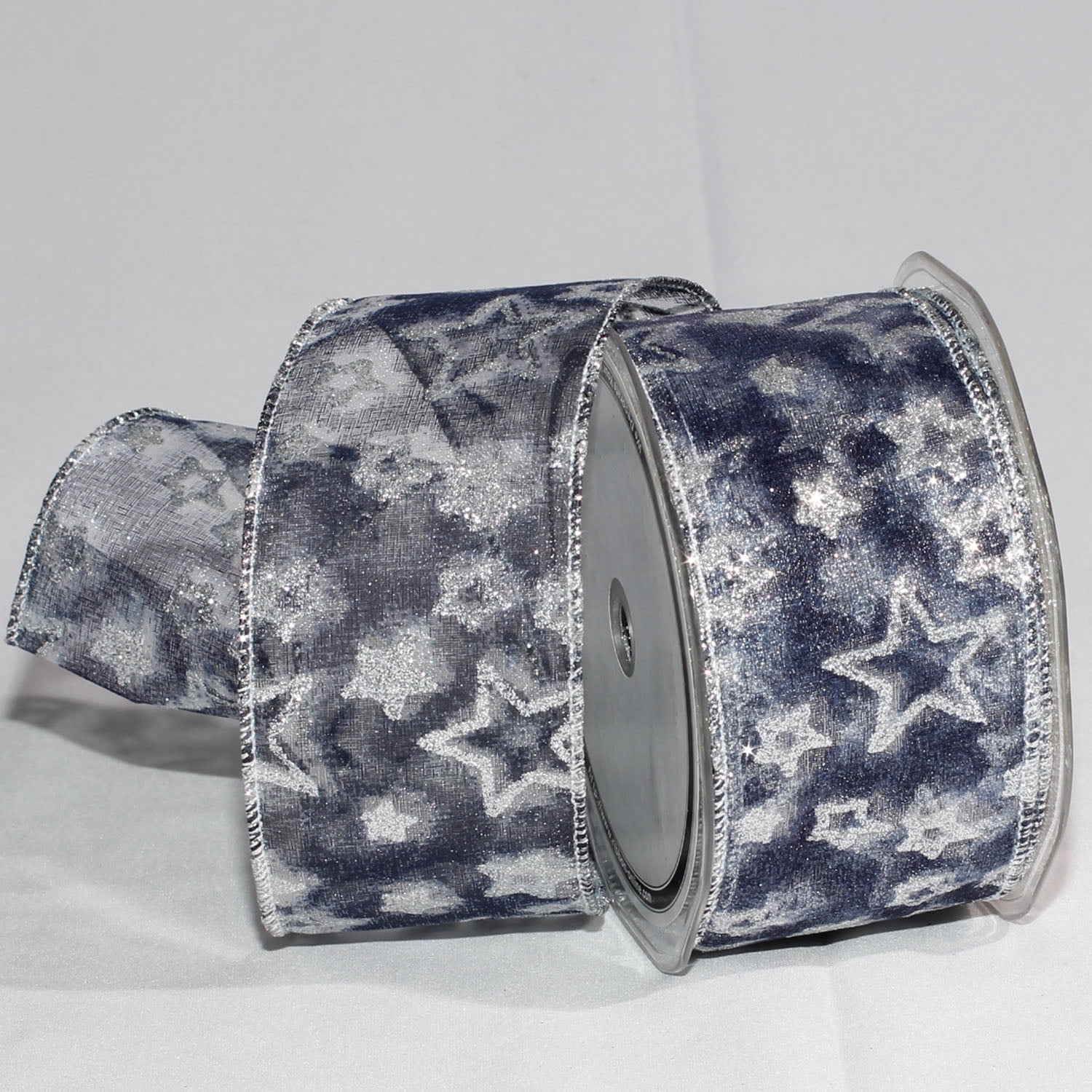 The Ribbon People Blue Sheer Star Wired Craft Ribbon 2