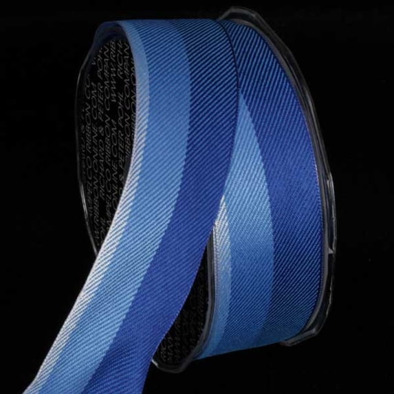 The Ribbon People Blue Stripe Wired Craft Ribbon 1.5" x 54 Yards