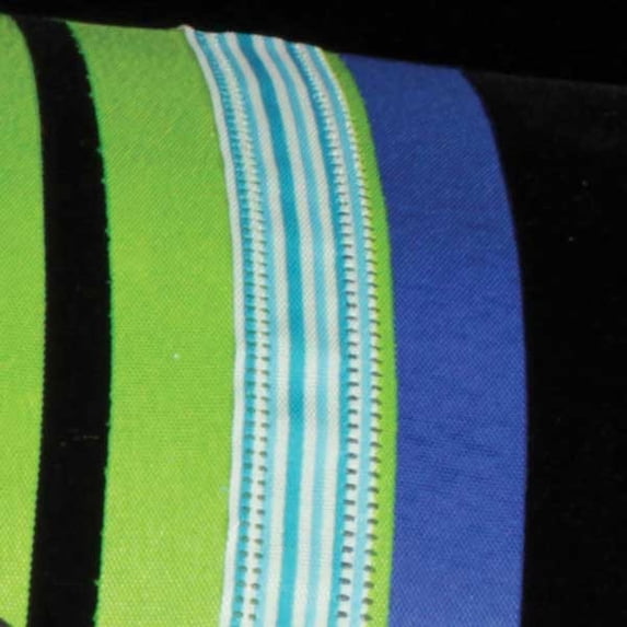 The Ribbon People Blue and Green Wired Craft Ribbon with Stripes 1.5" x 40 Yards