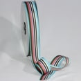 thumbnail image 1 of The Ribbon People Blue and Pink Striped Grosgrain Woven Craft Ribbon 1" x 55 Yards, 1 of 2
