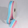thumbnail image 1 of The Ribbon People Blue and Pink Striped Woven Grosgrain Craft Ribbon 1.5" x 55 Yards, 1 of 2