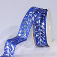 thumbnail image 1 of The Ribbon People Blue and Silver "Holiday Wreath" Print Wired Craft Ribbon 1.5" x 54 Yards, 1 of 2