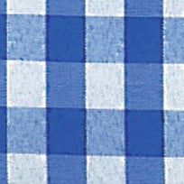 The Ribbon People Blue and White Checkered Cut Edge Craft Ribbon 1.5" x 132 Yards