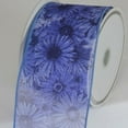 thumbnail image 1 of The Ribbon People Blue and White Straw Flowers Wired Craft Ribbon 4" x 20 Yards, 1 of 2