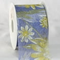 thumbnail image 1 of The Ribbon People Blue and Yellow Floral Print Cotonel Ribbon 2.75" x 27 Yards, 1 of 1