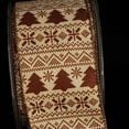 thumbnail image 1 of The Ribbon People Brown and Beige Christmas Trees Wired Craft Ribbon 2.5" x 40 Yards, 1 of 2