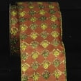thumbnail image 1 of The Ribbon People Brown and Green Glitter Harlequin Wired Craft Ribbon 4" x 20 Yards, 1 of 2