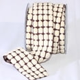 thumbnail image 1 of The Ribbon People Brown and Ivory Blocks Woven Edge Craft Ribbon 1.5" x 20 Yards, 1 of 2