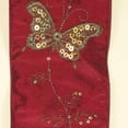 thumbnail image 1 of The Ribbon People Burgundy Red Regal Butterfly Print Wired Craft Ribbon 4" x 10 Yards, 1 of 2