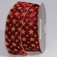 thumbnail image 1 of The Ribbon People Burgundy Red and Gold Craft Ribbon Trim with Glitzerstern 3" x 20 Yards, 1 of 2