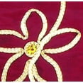 thumbnail image 1 of The Ribbon People Burgundy Red and Gold Floral Print Wired Craft Ribbon 4" x 10 Yards, 1 of 2