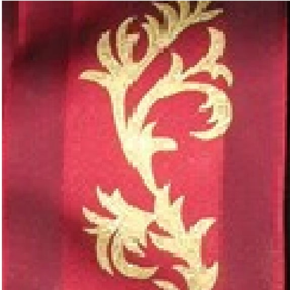 The Ribbon People Burgundy Red and Gold Wired Craft Ribbon 2.5" x 27 Yards