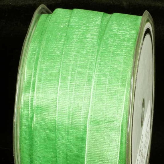 The Ribbon People Chartreuse Green Solid Organdy Craft Ribbon 0.25" x 200 Yards