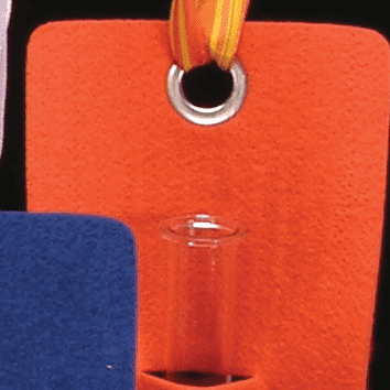 The Ribbon People Club Pack of 16 Outlandish Orange Felt with Glass Flower Vases 4"