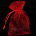 thumbnail image 1 of Club Pack of 36 Red Solid Organza Gift Bags 3" x 4", 1 of 2