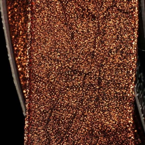 The Ribbon People Copper Brown Crush Wired Edge Craft Ribbon 1.5" x 40 Yards