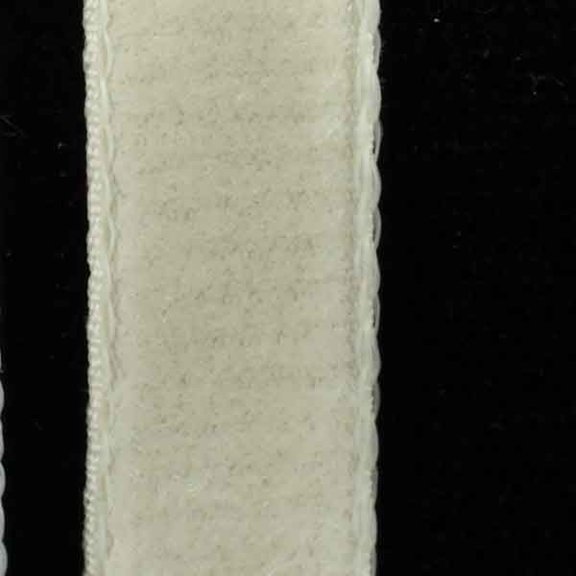 The Ribbon People Cream White Double Sided Velvet Craft Ribbon 0.25" x 7.5 Yards