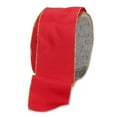 thumbnail image 1 of The Ribbon People Crimson Red and Gold Solid Wired Craft Ribbon 2.5" x 27 Yards, 1 of 3