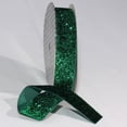 thumbnail image 1 of The Ribbon People Forest Green Glitter Woven Edge Velvet Craft Ribbon 1" x 11 Yards, 1 of 2