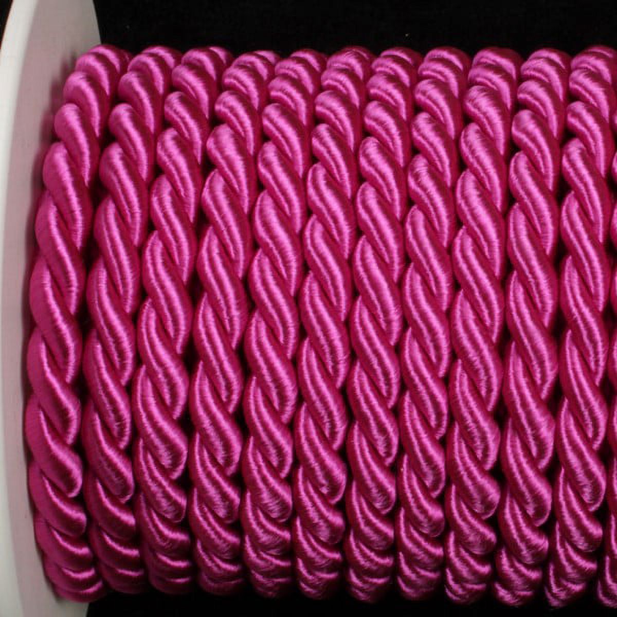 Fuchsia Pink Braided Cording Wired Craft Ribbon 0.25