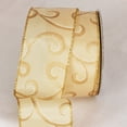 thumbnail image 1 of The Ribbon People Glitter Gold and Yellow Swirly Whirl Wired Craft Ribbon 2.5" x 40 Yards, 1 of 2