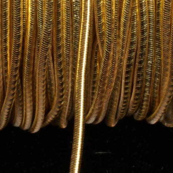 The Ribbon People Gold Braided Elastic Craft Cord 0.25" x 218 Yards