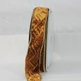 thumbnail image 1 of The Ribbon People Gold Colored and Brown Wire Edge Craft Ribbon 2" x 20 Yards, 1 of 2