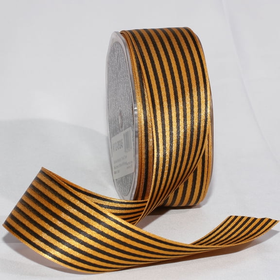 The Ribbon People Gold Contemporary Stripe Craft Ribbon 1.5" x 108 Yards