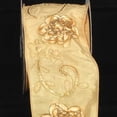 thumbnail image 1 of The Ribbon People Gold Embroidered Floral Wired Craft Ribbon 4" x 10 Yards, 1 of 1